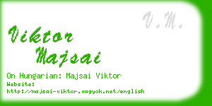 viktor majsai business card